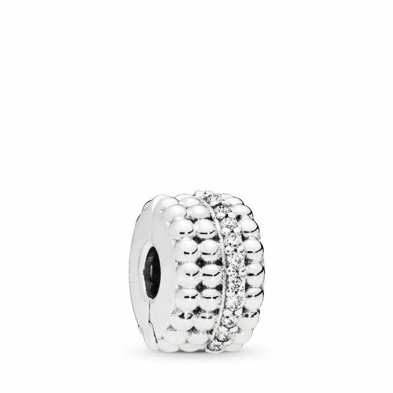 Pandora Beaded Brilliance Clip Charm NZ Sale, Sterling Silver (674351-DSV)